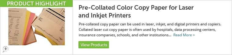 Precollated Color Copy Paper for Laser and Inkjet Printers